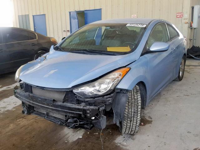 KMHDH6AE0DU005149 - 2013 HYUNDAI ELANTRA CO BLUE photo 2