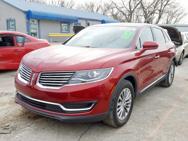 2LMTJ6KR6GBL84500 - 2016 LINCOLN MKX SELECT RED photo 2