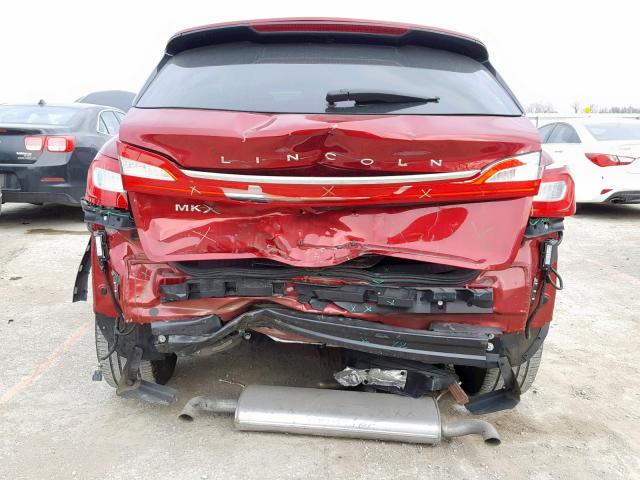 2LMTJ6KR6GBL84500 - 2016 LINCOLN MKX SELECT RED photo 9