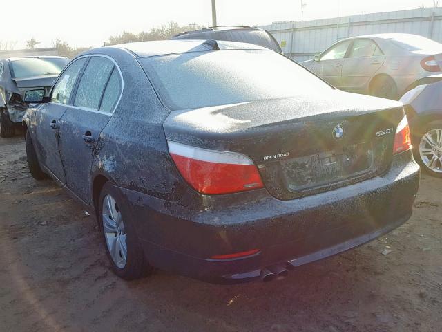 WBANV1C5XAC157908 - 2010 BMW 528 XI BLACK photo 3