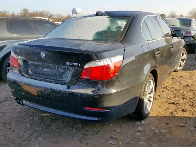 WBANV1C5XAC157908 - 2010 BMW 528 XI BLACK photo 4