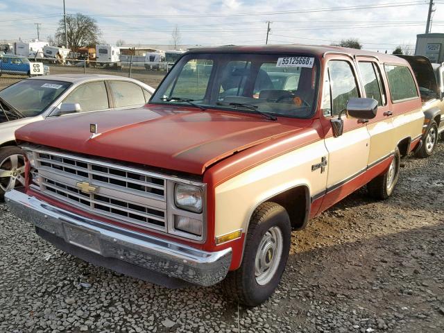 1GNER16H8HF146144 - 1987 CHEVROLET SUBURBAN R TWO TONE photo 2