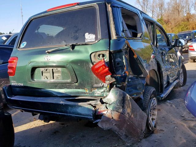 5TDZT38A94S213819 - 2004 TOYOTA SEQUOIA LI GREEN photo 4