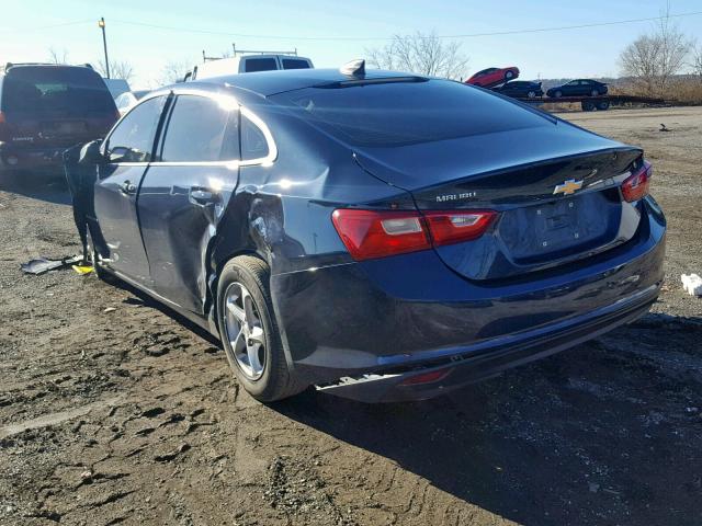 1G1ZB5STXHF138524 - 2017 CHEVROLET MALIBU LS BLUE photo 3