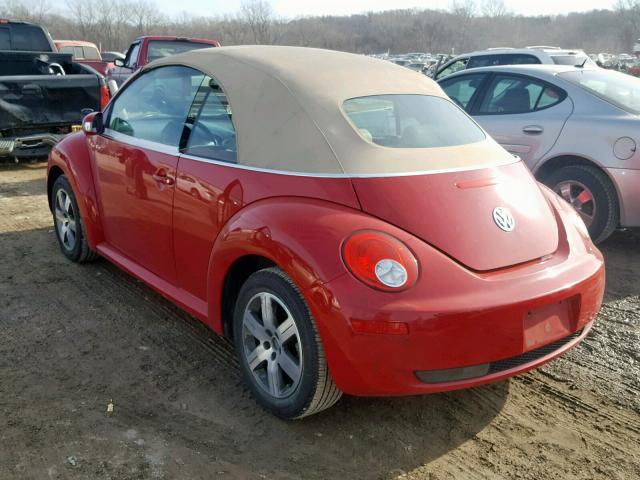 3VWRF31Y36M318872 - 2006 VOLKSWAGEN NEW BEETLE RED photo 3