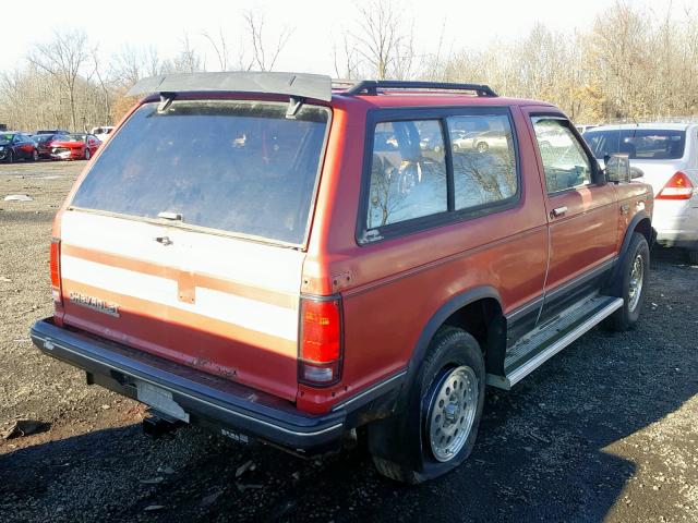 1GNCT18Z8K0165821 - 1989 CHEVROLET BLAZER S10 RED photo 4