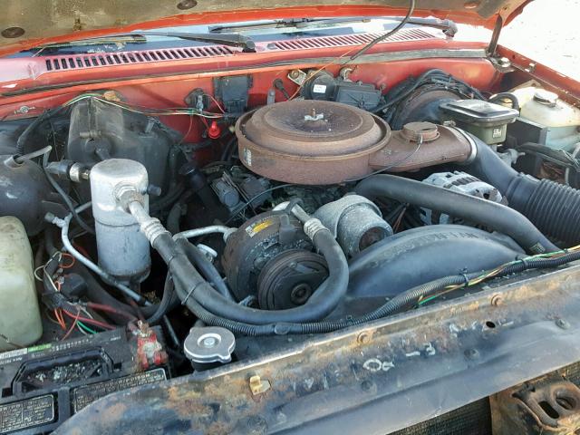 1GNCT18Z8K0165821 - 1989 CHEVROLET BLAZER S10 RED photo 7