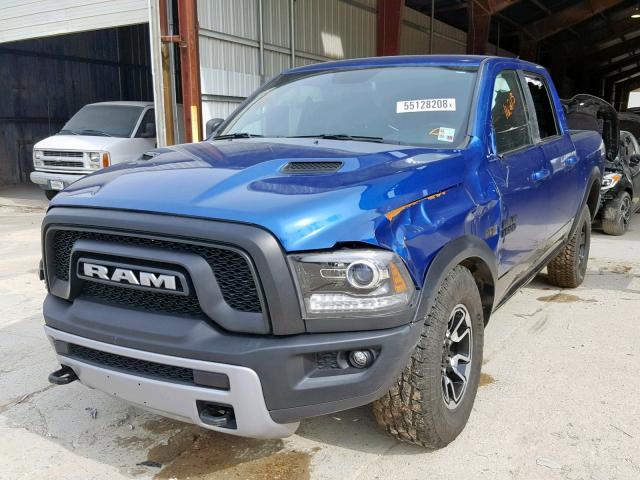 1C6RR7YTXHS759329 - 2017 RAM 1500 REBEL BLUE photo 2