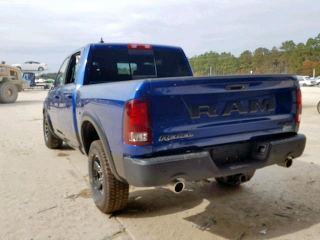 1C6RR7YTXHS759329 - 2017 RAM 1500 REBEL BLUE photo 3