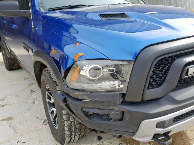 1C6RR7YTXHS759329 - 2017 RAM 1500 REBEL BLUE photo 9