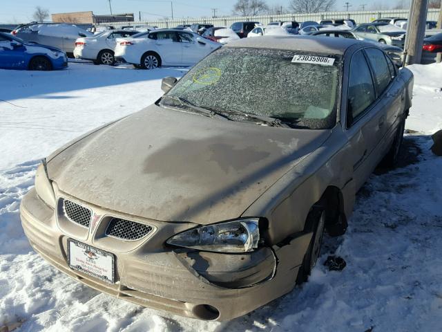 1G2NF52T31M641828 - 2001 PONTIAC GRAND AM S TAN photo 2