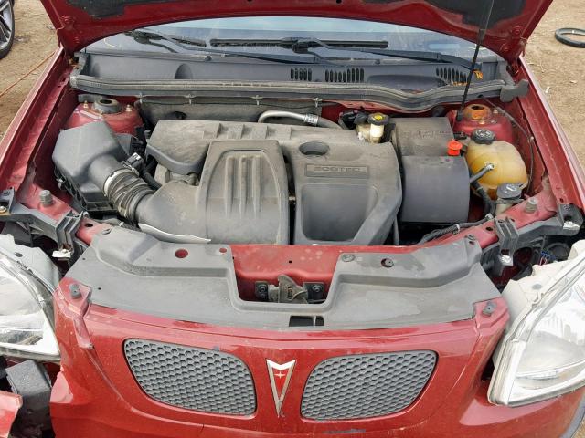 1G2AL15F077129067 - 2007 PONTIAC G5 MAROON photo 7