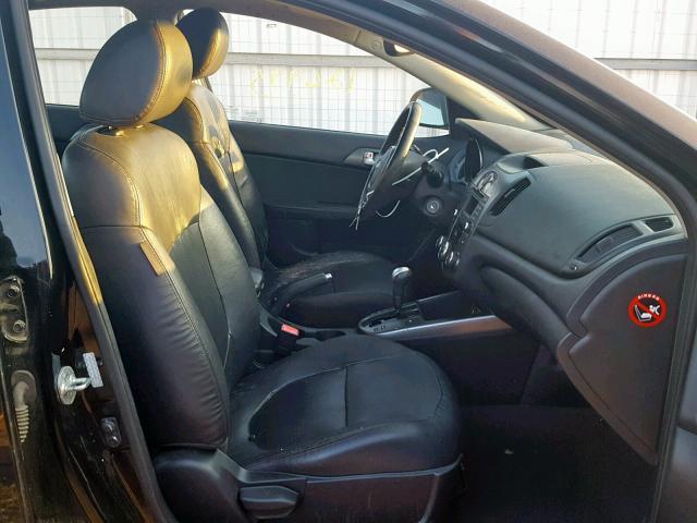 KNAFW4A30A5112372 - 2010 KIA FORTE SX BLACK photo 5