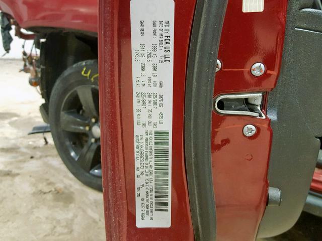 1C4NJDBB3GD518373 - 2016 JEEP COMPASS SP Tünd qırmızı foto 10