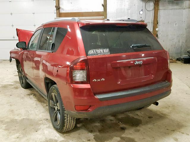 1C4NJDBB3GD518373 - 2016 JEEP COMPASS SP MAROON photo 3