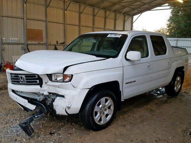 2HJYK16558H521174 - 2008 HONDA RIDGELINE WHITE photo 2