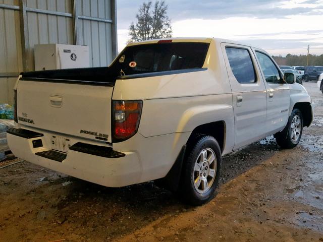 2HJYK16558H521174 - 2008 HONDA RIDGELINE WHITE photo 4