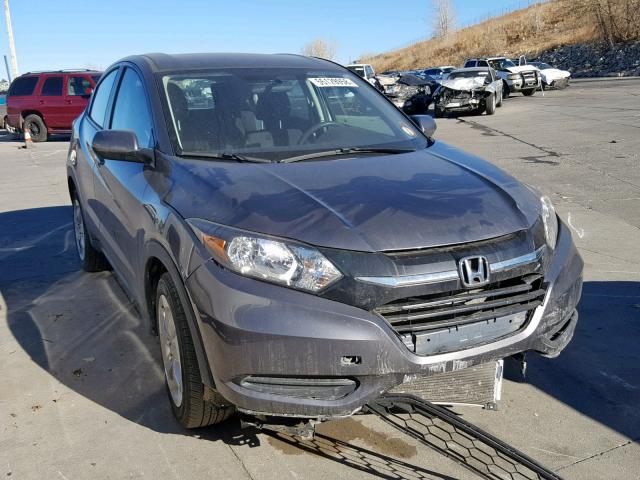 3CZRU6H32HG707583 - 2017 HONDA HR-V LX GRAY photo 1