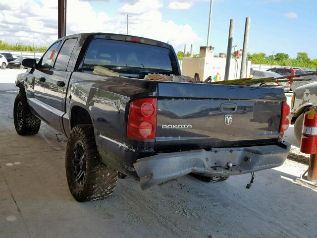 1D7HE28K95S295350 - 2005 DODGE DAKOTA QUA BLACK photo 3