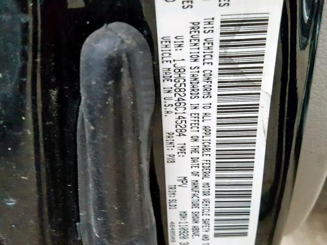 1J8HG58246C145284 - 2006 JEEP COMMANDER BLACK photo 10