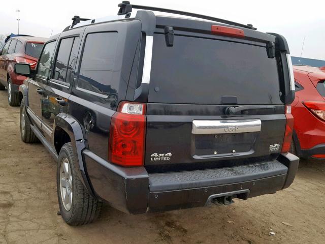 1J8HG58246C145284 - 2006 JEEP COMMANDER BLACK photo 3