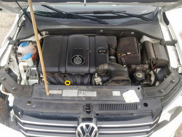 1VWAP7A31EC007057 - 2014 VOLKSWAGEN PASSAT S WHITE photo 7