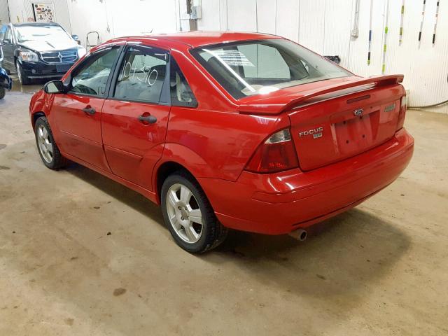 1FAFP34N37W122135 - 2007 FORD FOCUS ZX4 RED photo 3