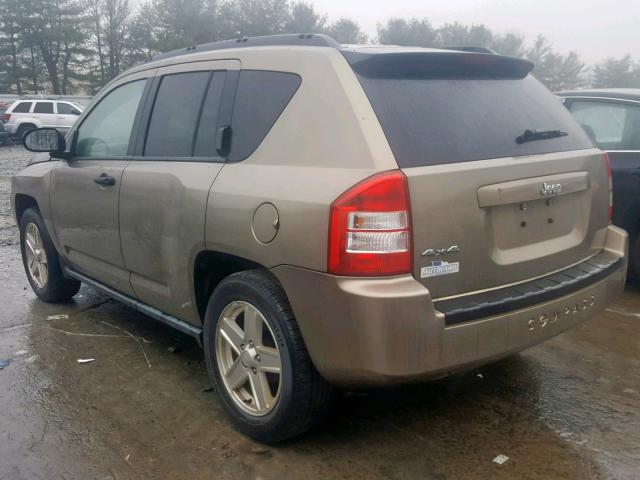 1J8FF47W47D241288 - 2007 JEEP COMPASS BEIGE photo 3