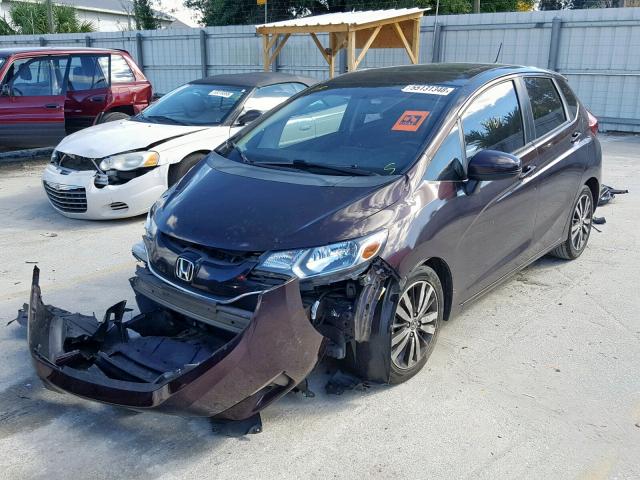 3HGGK5H85FM752137 - 2015 HONDA FIT EX PURPLE photo 2