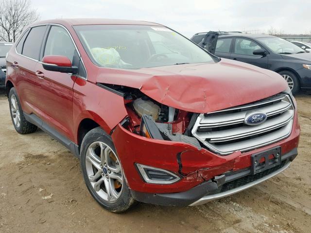 2FMTK4K92FBB28740 - 2015 FORD EDGE TITAN RED photo 1