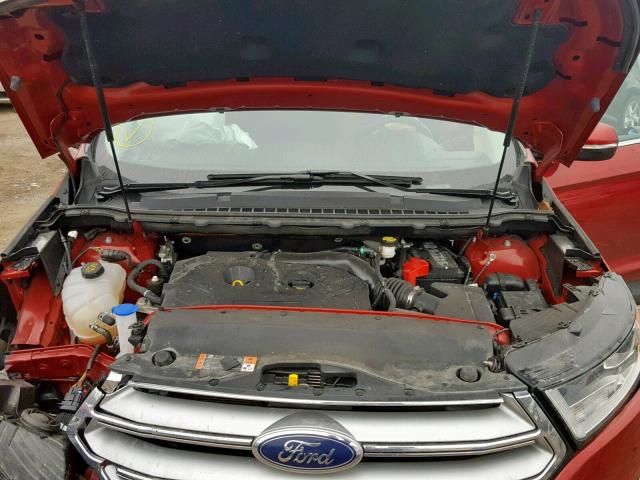 2FMTK4K92FBB28740 - 2015 FORD EDGE TITAN RED photo 7