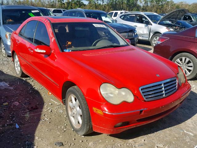 WDBRF61J62F274995 - 2002 MERCEDES-BENZ C 240 RED photo 1