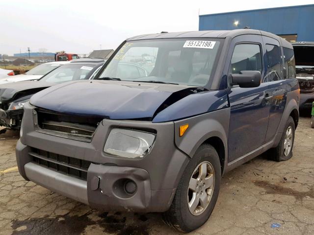 5J6YH28543L008929 - 2003 HONDA ELEMENT EX BLUE photo 2