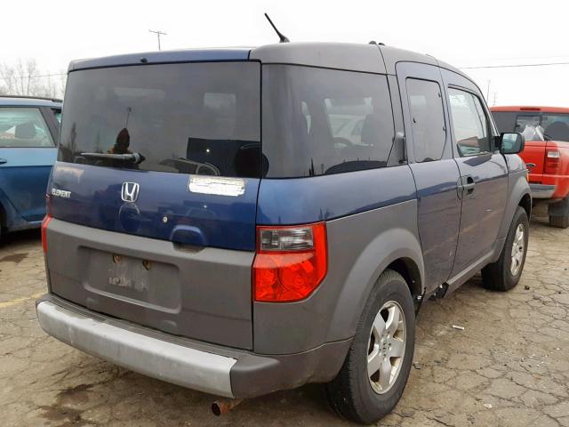 5J6YH28543L008929 - 2003 HONDA ELEMENT EX BLUE photo 4