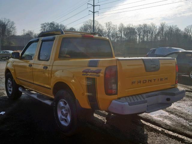 1N6ED27Y31C381714 - 2001 NISSAN FRONTIER C YELLOW photo 3