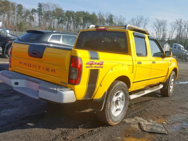 1N6ED27Y31C381714 - 2001 NISSAN FRONTIER C YELLOW photo 4