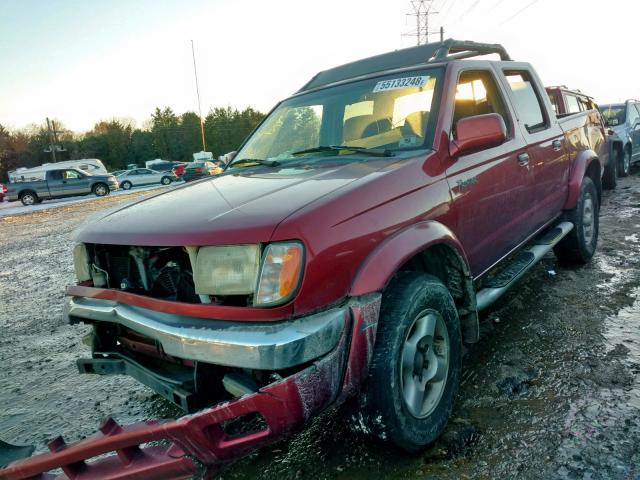 1N6ED27T9YC408610 - 2000 NISSAN FRONTIER C MAROON photo 2