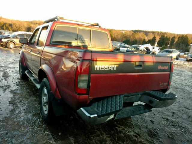 1N6ED27T9YC408610 - 2000 NISSAN FRONTIER C MAROON photo 3