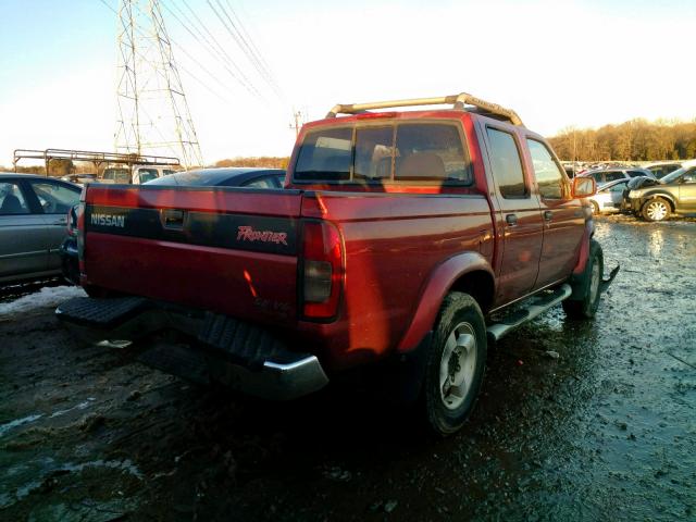 1N6ED27T9YC408610 - 2000 NISSAN FRONTIER C MAROON photo 4