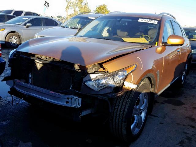 JNRAS18W09M152301 - 2009 INFINITI FX35 ORANGE photo 2