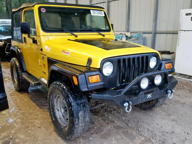 1J4FA29P91P363905 - 2001 JEEP WRANGLER / YELLOW photo 1