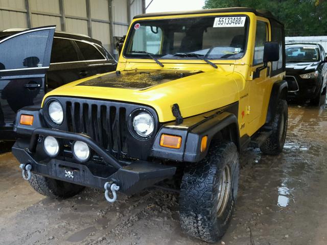 1J4FA29P91P363905 - 2001 JEEP WRANGLER / YELLOW photo 2