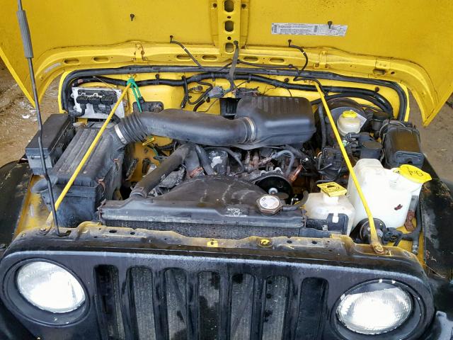 1J4FA29P91P363905 - 2001 JEEP WRANGLER / YELLOW photo 7