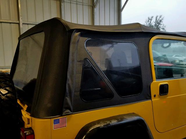 1J4FA29P91P363905 - 2001 JEEP WRANGLER / YELLOW photo 9