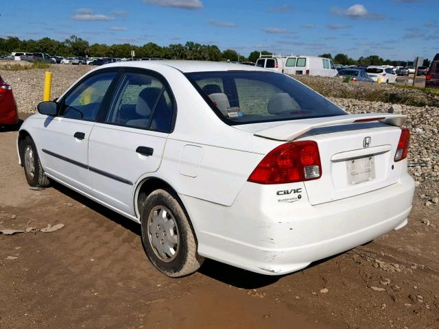 2HGES163X4H554320 - 2004 HONDA CIVIC DX V WHITE photo 3