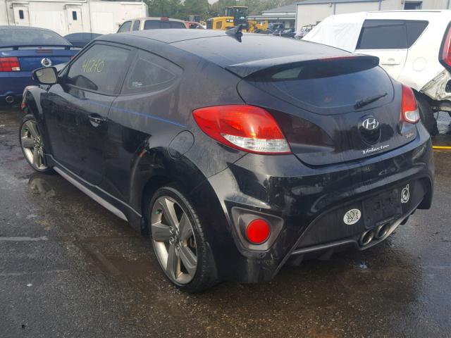 KMHTC6AE6EU188584 - 2014 HYUNDAI VELOSTER T BLACK photo 3