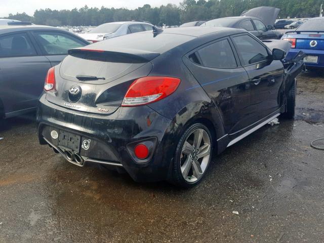 KMHTC6AE6EU188584 - 2014 HYUNDAI VELOSTER T BLACK photo 4