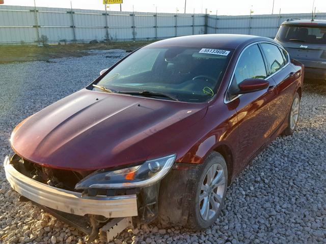 1C3CCCAB2FN537135 - 2015 CHRYSLER 200 LIMITE MAROON photo 2