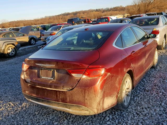 1C3CCCAB2FN537135 - 2015 CHRYSLER 200 LIMITE MAROON photo 4