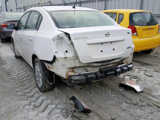 3N1AB61E99L690104 - 2009 NISSAN SENTRA 2.0 WHITE photo 3